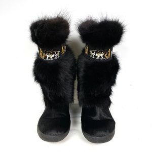 Taiga Oscar Sport Fur Embroidered Boots 